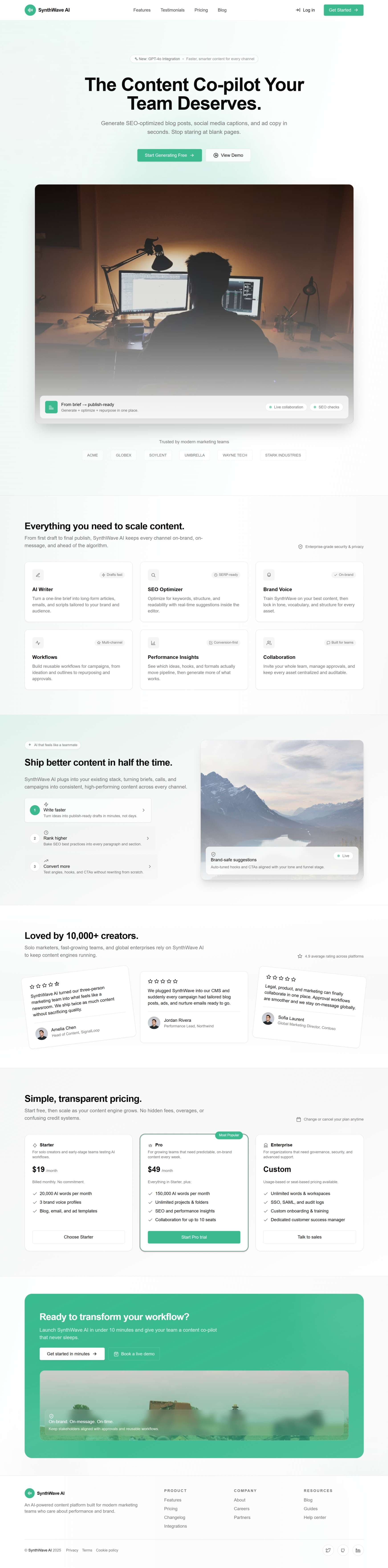 AI-powered content platform template